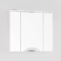 Зеркальный шкаф Style Line Жасмин 2 76/С, Люкс белый - фото, отзывы, цена