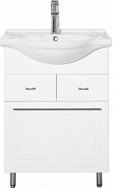 Тумба Style Line Лана 60 с 2 ящиками и корзиной, раковина Байкал 60, СС-00002253 - фото, отзывы, цена