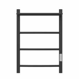 Полотенцесушитель электрический Point PN04846PB П3 400x600 с полкой, диммер справа, черный - фото, отзывы, цена