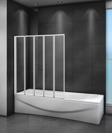 Душевая шторка Cezares Relax 120x140, серый, RELAX-V-5-120/140-C-Bi - фото, отзывы, цена