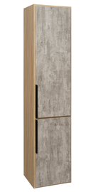 Пенал Runo Мальта 35 подвесной, правый, серый дуб - фото, отзывы, цена