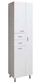 Пенал Runo Эконом 50, правый, с корзиной для белья, белый - фото, отзывы, цена