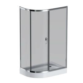 Душевое ограждение AM.PM Like Solo Slide 120x80, стекло тонированное, профиль хром глянцевый W83G-302U120CG - фото, отзывы, цена