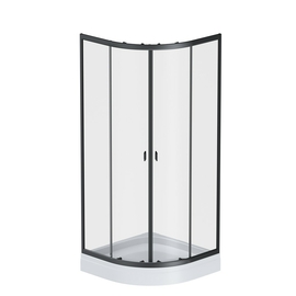 Душевое ограждение AM.PM X-Joy Twin Slide без поддона 80x80, профиль черный W88G-205-080BT64 - фото, отзывы, цена