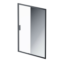 Дверь душевая AM.PM Gem Solo 140х195, стекло зеркальное, профиль черный матовый W90G-140-1-195BMir - фото, отзывы, цена