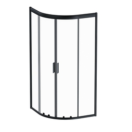 Душевое ограждение AM.PM Gem 1/4 Rond 90x90 стекло прозрачное, профиль черный матовый, без W90G-401-090BT - фото, отзывы, цена