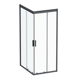 Душевое ограждение AM.PM Gem 100х80,стекло прозрачное, профиль черный, без поддона W90G-404-100280-BT - фото, отзывы, цена