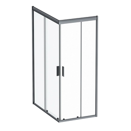 Душевое ограждение AM.PM Gem Twin Slide 120x80 120x80, профиль черный, стекло прозрачное W90G-404-120280-BT - фото, отзывы, цена