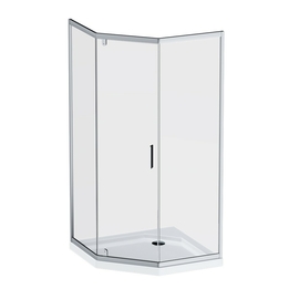 Душевое ограждение AM.PM Gem 5-corner Pivot 90x90 стекло прозрачное, профиль матовый хром, W90G-405-090MT - фото, отзывы, цена