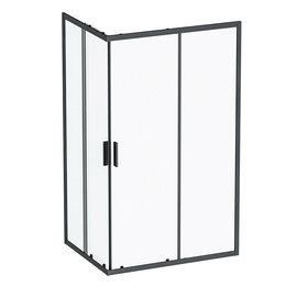Душевое ограждение AM.PM Gem S Twin Slide 120x90, профиль черный матовый W93G-404-120290-BT - фото, отзывы, цена