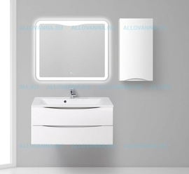 Шкаф подвесной BelBagno FLY-MARINO-750, Bianco Lucido, левосторонний - фото, отзывы, цена